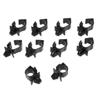 10pcs black plastic fasteners auto oil pipe beam line clip universal type car wiring harness 11mm hole automobile accessories