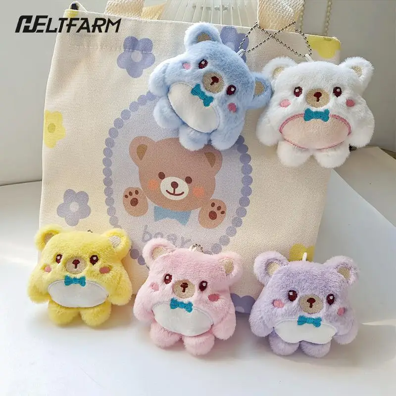 

Cartoon Plush Doll Pendant Cute Little Bear Keychain Toys Backpack Charm Decoration Bag Pendant Girl Gifts
