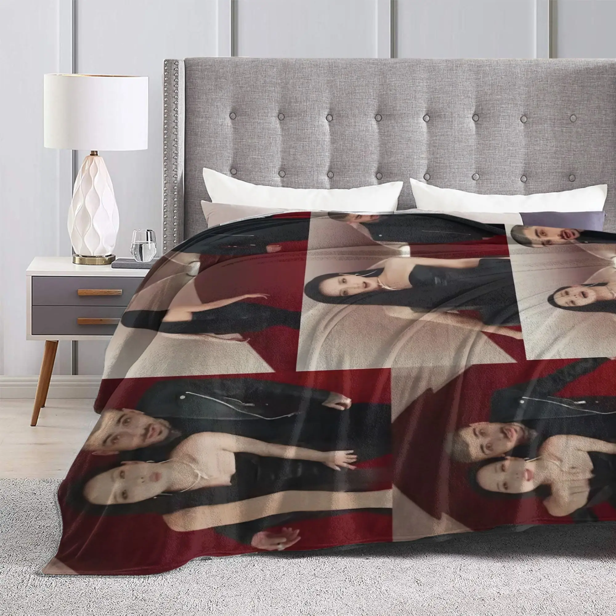 Фото Zayn Malik & Jisoos 2025 глаза закрытые одеяла качественное теплое мягкое одеяло зимнее декоративное забавное покрывало для спальни №3