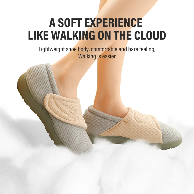Litfun 2023 Premium Plush Women Care Shoes Simple Four-season Soft Maternity Non-slip Slippers Windproof Breathable Home Shoes