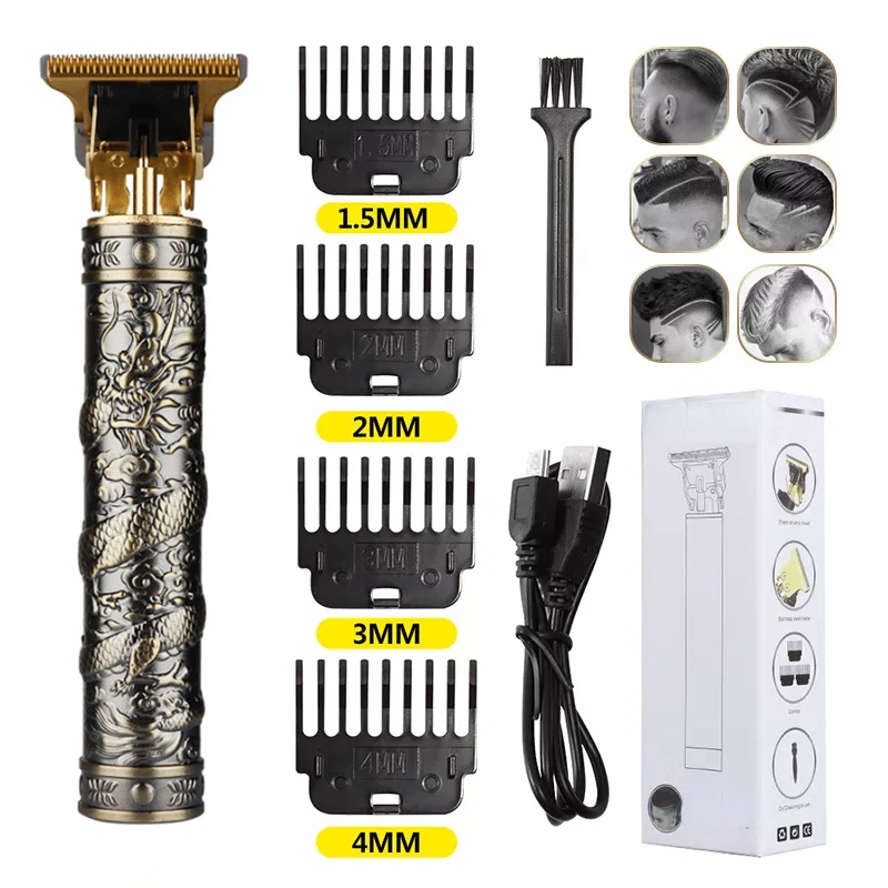 

Hair Clipper Professional Electric Shaver Hair Clipper Hair Clipper 0mm Men's Hair Clipper USB Rechargeable Trimmer for Men