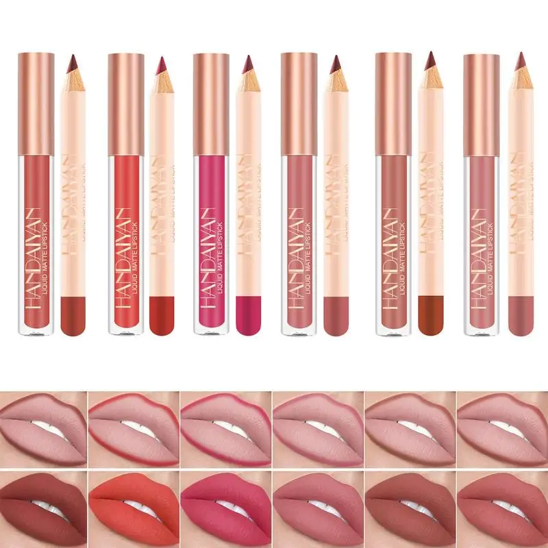 

12PCS/Set Cosmetic Professional Wood Lipliner Waterproof Lady Charming Lip Liner Soft Pencil Contouring Lipstick Makeup Tool