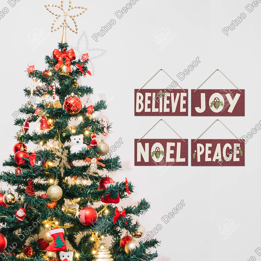 Декоративный деревянный знак Putuo Счастливого Рождества подарок для матери