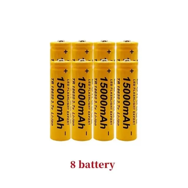 Аккумулятор Uitgeb Van De Nieuwe 18650 3 7 В 15000 мАч Lithium Batterij Zaklamp Oplaadbare Zaklamp+201 Lader
