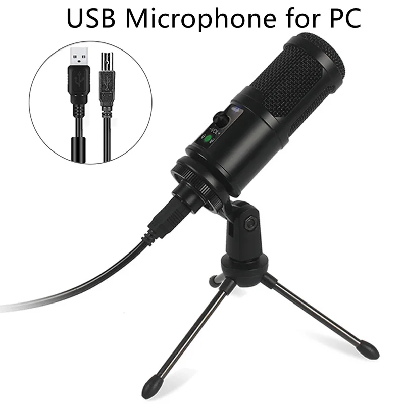 

BM-65 USB Microphone For PC for Computer Laptop Cardioid Studio Recording Vocals Voice Over YouTube Microphone Kit
