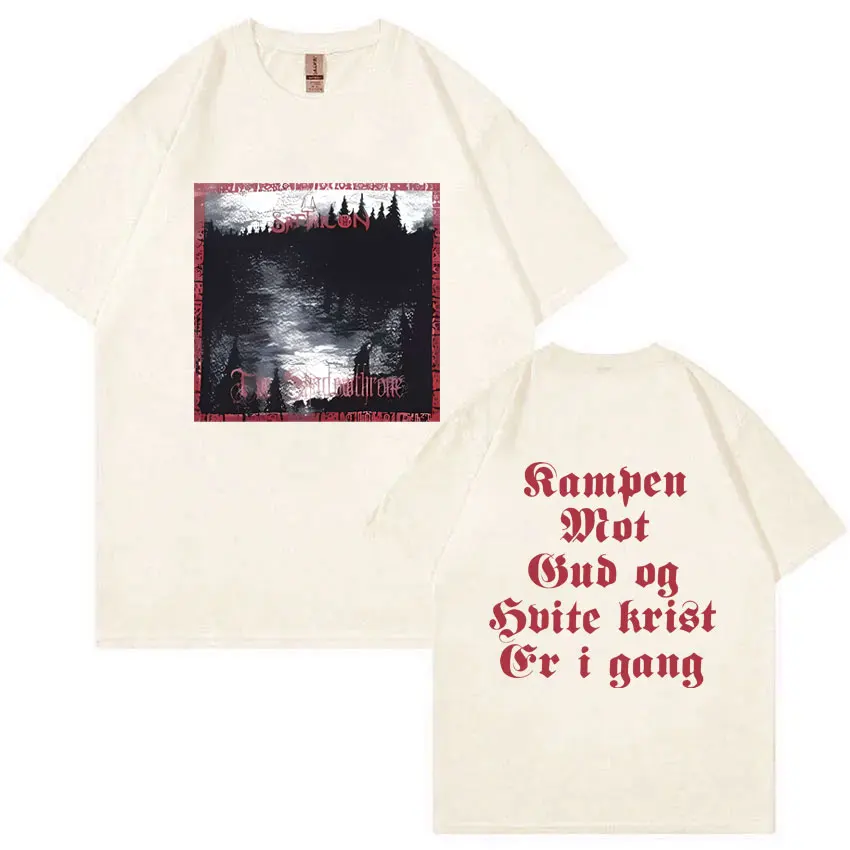 Satyricon Shadowthrone футболка с двусторонним принтом Mayhem футболки Darkthrone для мужчин и