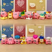 8Pcs/Set Game Super Pink Stars Kirby Action Figures Soft PVC Model Brave Players Adventure Dream Land Collection Kid Gift Toy