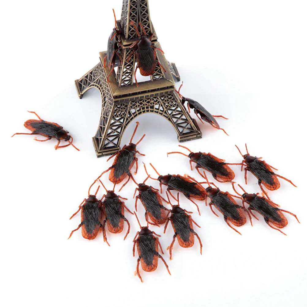 

50pcs Roaches Realistic Bugs Novelty Props for Party Haunted House