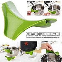 kitchen accessories pans to prevent spills circular rim deflector leak proof practical silicone funnel gadget tools new
