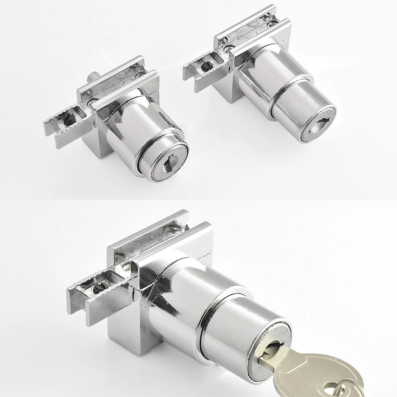 

Anti rust Door Lock Improvement Keys Silver Zinc Alloy Accessories Mechanism Home Replacement Display Showcase