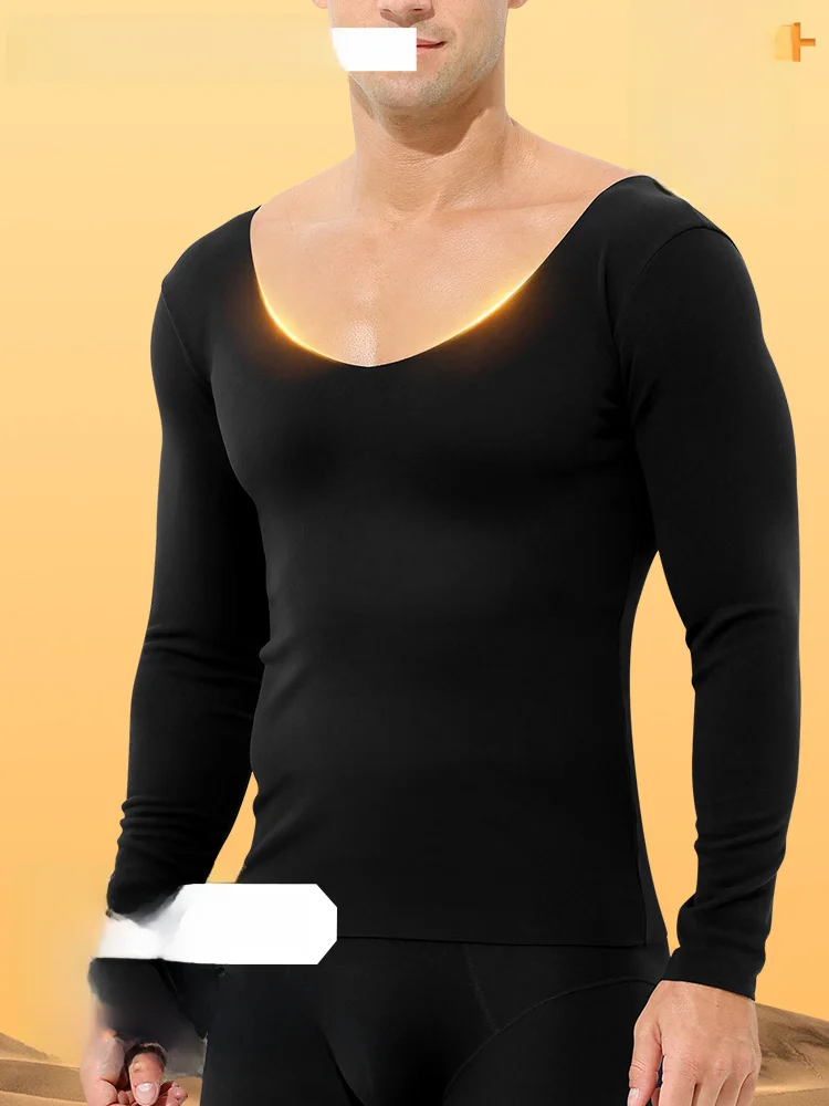 Мужской утепленный HEATTECH на флисовой подкладке осенне-зимний цельный теплый топ