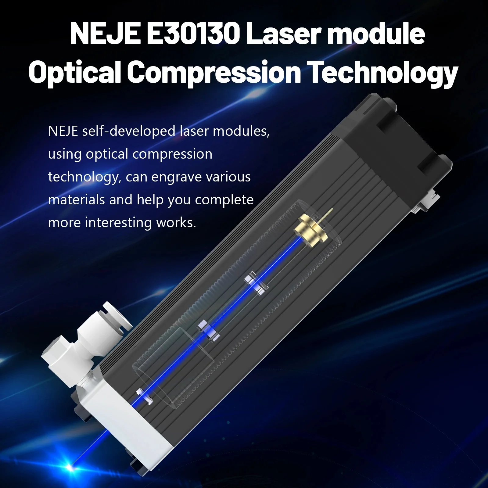 NEJE E30130 Laser Module Head for Laser Engraving Machine CNC Wood Cutting Printer Router DIY Wireless Logo Marking Tools enlarge