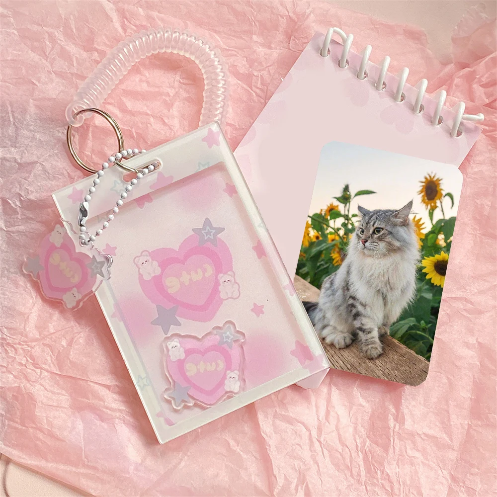 

2023 New Bear Card Case Star Card Protective Kawaii Baby Photocard Holder Photo Display Holder Bus Card Protective Case Pendant