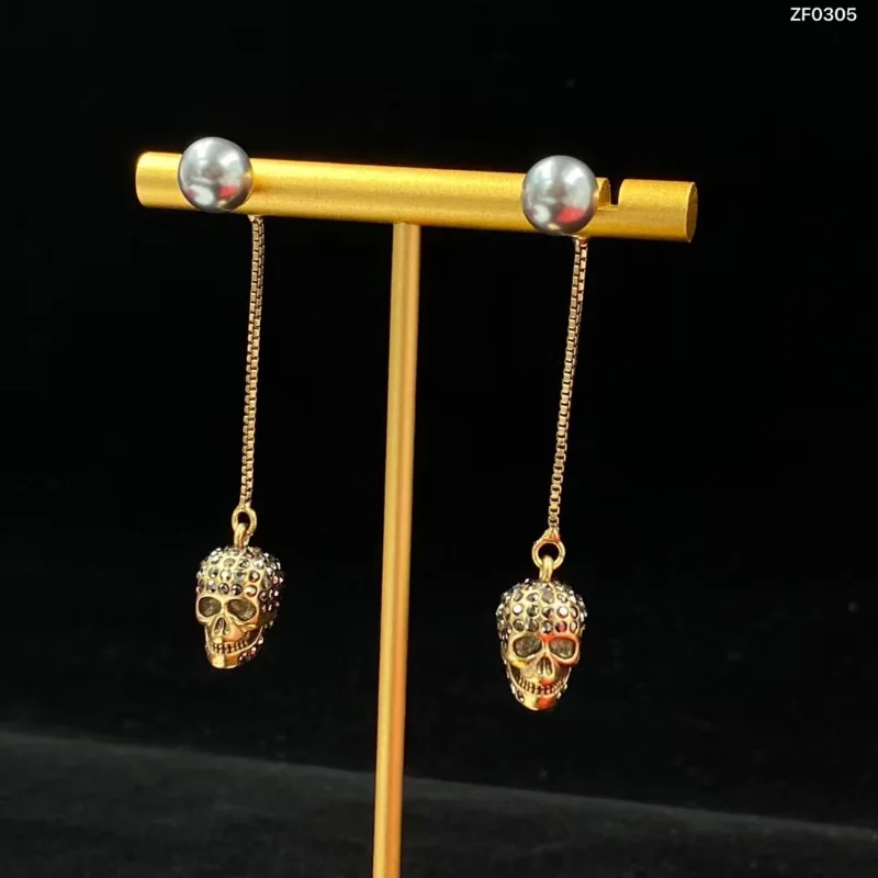 

Серьги-подвески из серебра 925 пробы, с черным Цирконом