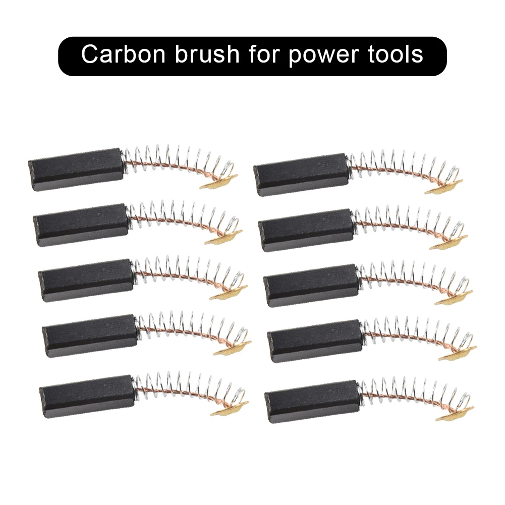 

10pcs/set Power Tool Carbon Brush Electric Hammer Angle Grinder Graphite Brush Replacement 6x6x20mm Motorbrush Drill Tool