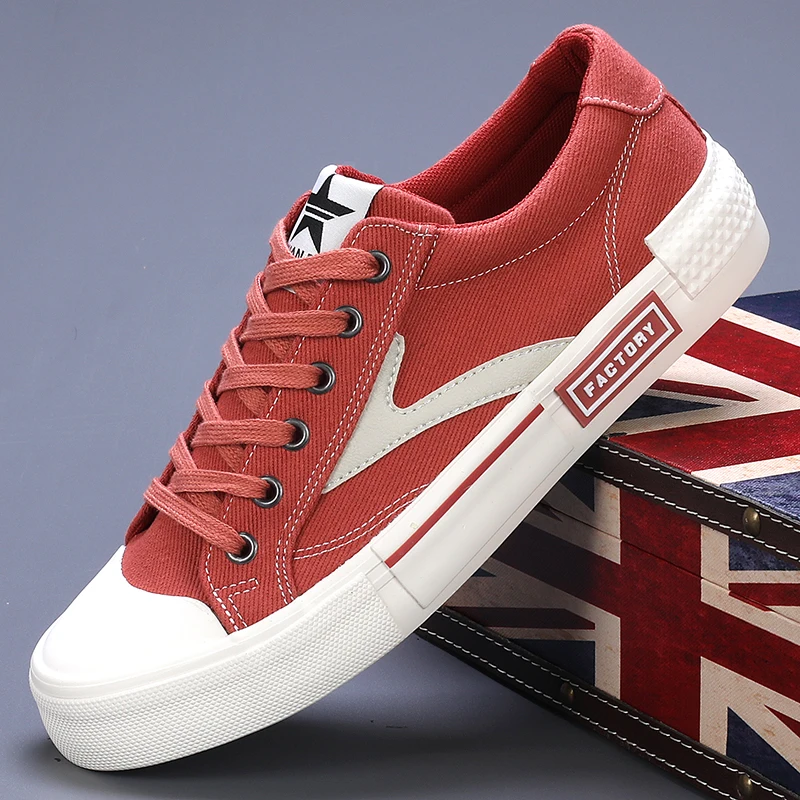 Мужские парусиновые туфли с низким верхом