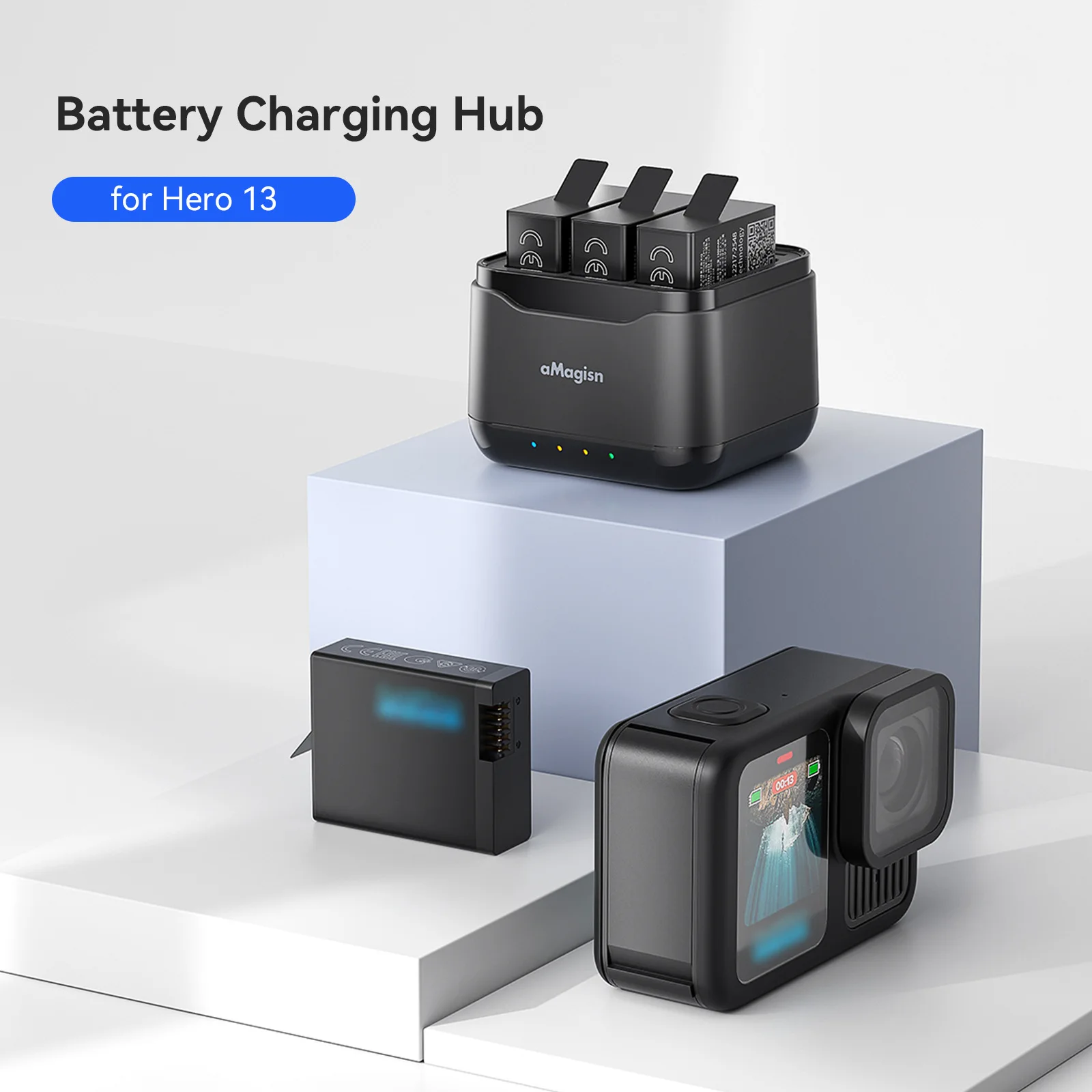 Концентратор зарядного устройства aMagisn для GoPro Hero 13 портативное зарядное