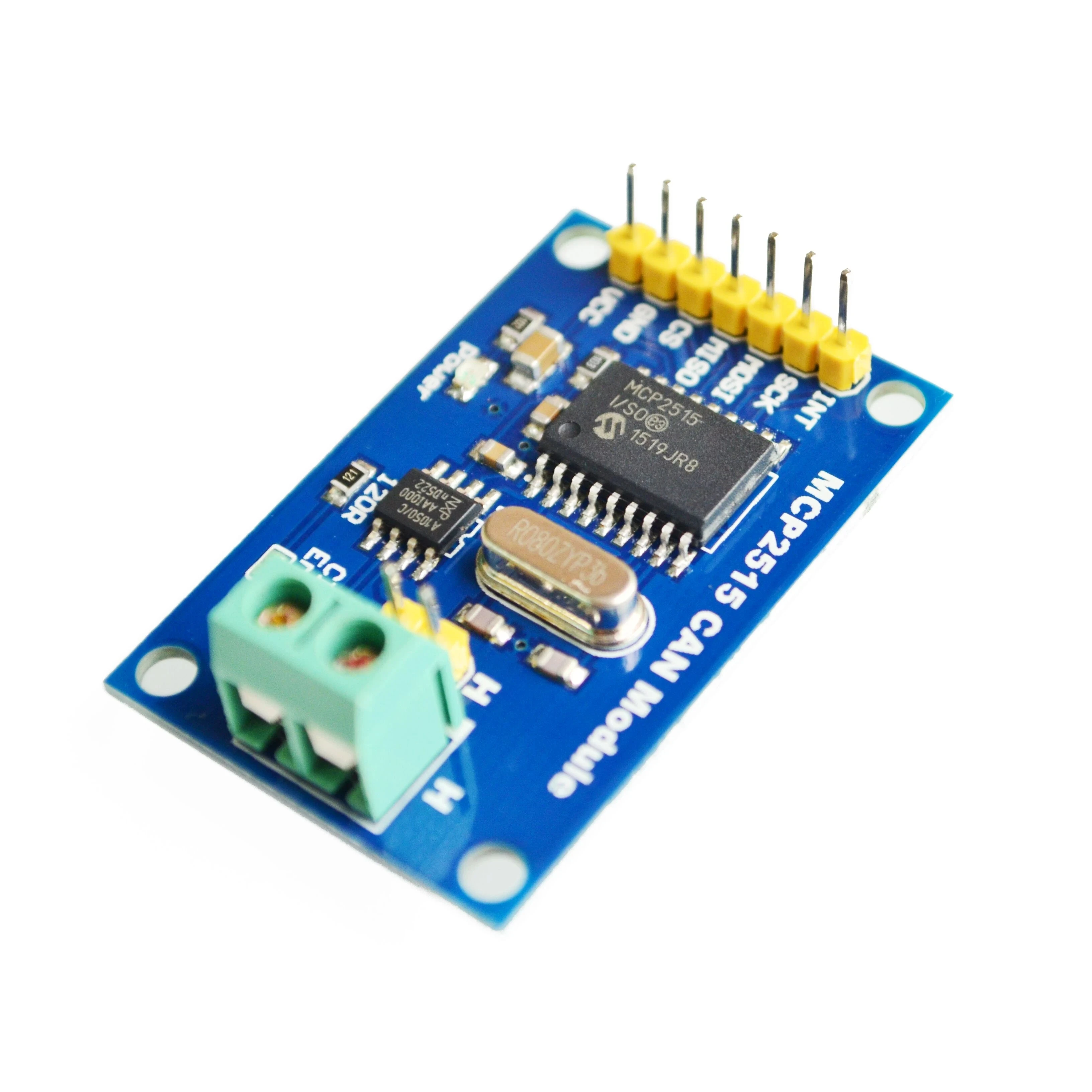 

MCP2515 CAN bus module TJA1050 receiver SPI protocol 51 microcontroller program routine