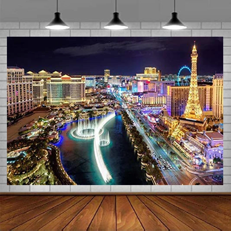 

Eiffel Tower Nightscape Photography Backdrop Paris Top View Background Fountain Indoor Decors Party Kids Adults Portraits Photo