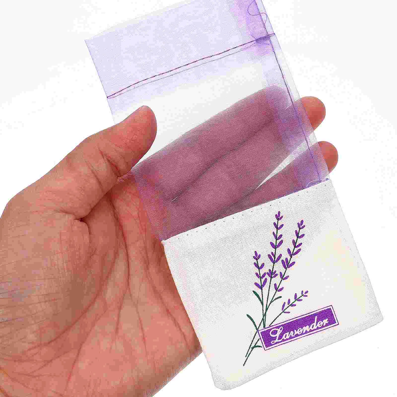 

Lavender Pattern Sachet Bags Empty: Rose Lavender Buds Organza Gauze Storage Bags Cotton Ramie Sacks 30pcs Style 1