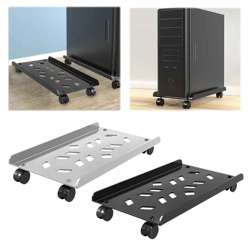 Подставка для ПК компьютерной башни с колесиками на колесиках Стальная башня
