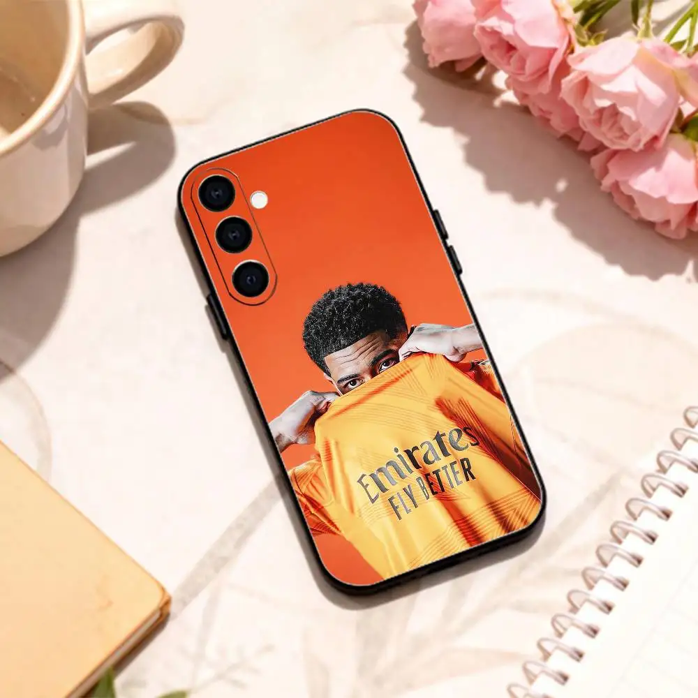 Чехол для телефона Midfield J-Jude B-Bellingham для Samsung Galaxy A73, A72, A71, A70, A53, A52, A51 и других моделей, мягкий черный корпус (art.: 3920d9ef92b95) - 3920d9ef92b95