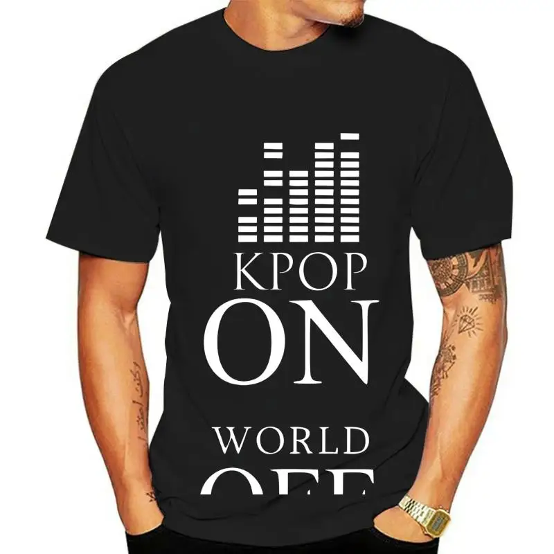 Футболка KPOP On World Off летняя футболка с круглым вырезом 100% хлопок |