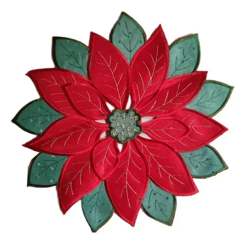 

Круглый красный сатиновый коврик для стола