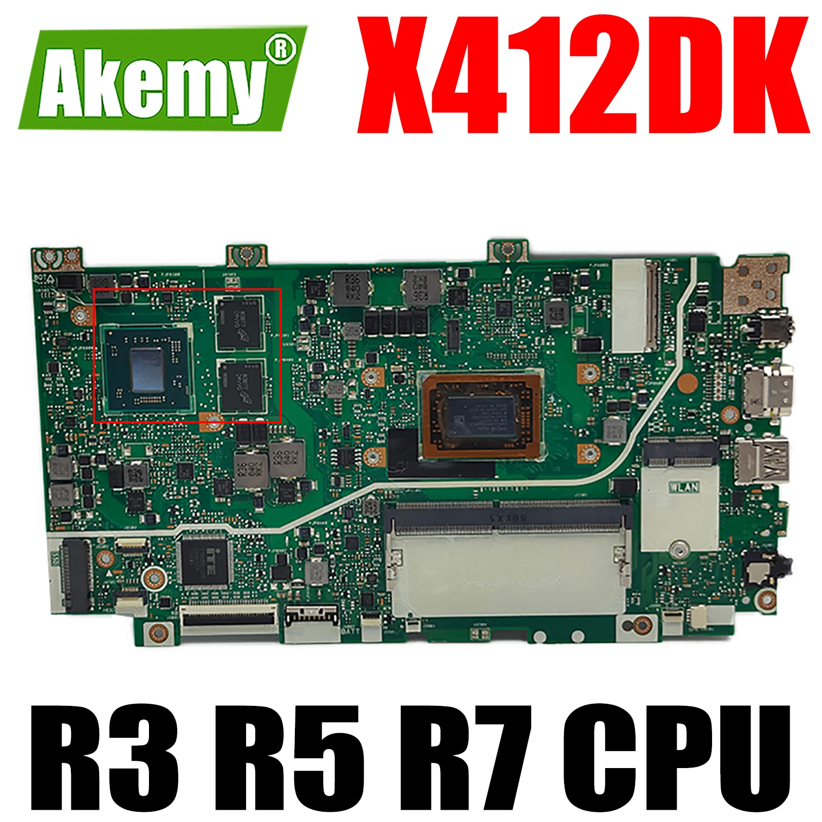 

X412DK Motherboard for ASUS Vivobook A412D F412D X412D Laptop Motherboard Mainboard AMD R3-3200 R3-3300 R5-3500 R7-3700 CPU VGPU