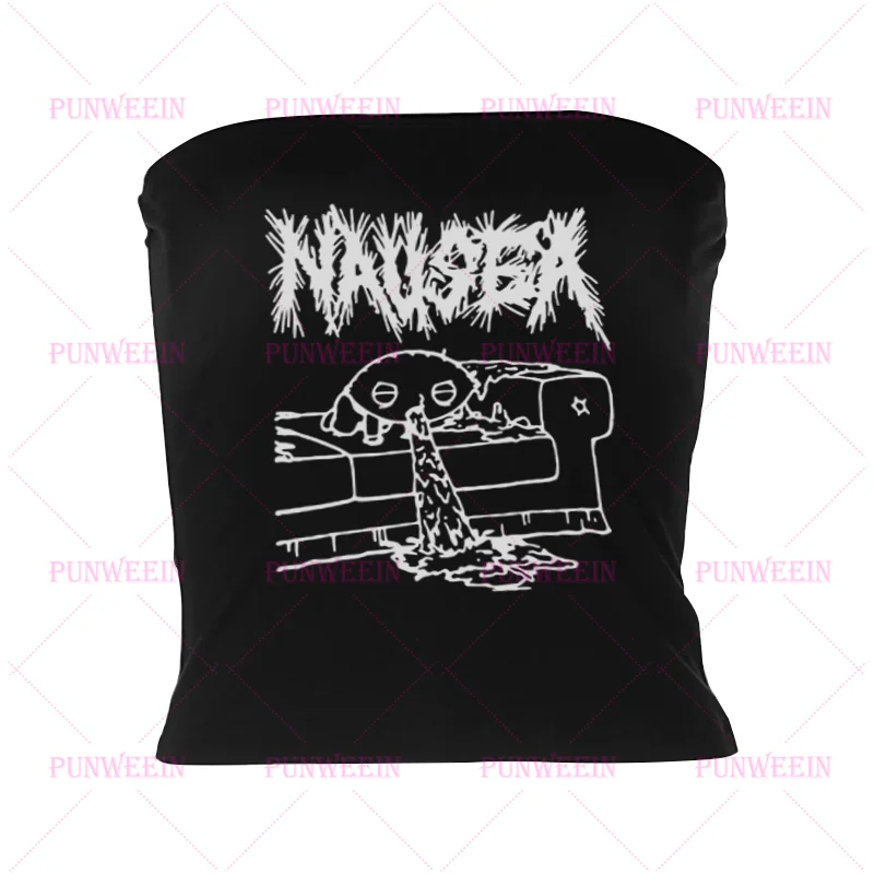 Dark Nausea милая панк Y2k 90-х годов Harajuku майка без рукавов металлическая готическая графика эмо девушка винтажная уличная одежда сексуальный тонкий топ (art.: 3920ca95e816d) - 3920ca95e816d