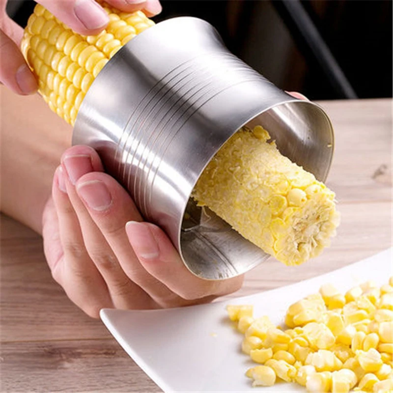 

AFBC Stainless Steel Corn Peeler Corn Threshers Corn Planer Simple Corn Peeler Separator Kitchen Tool Silver