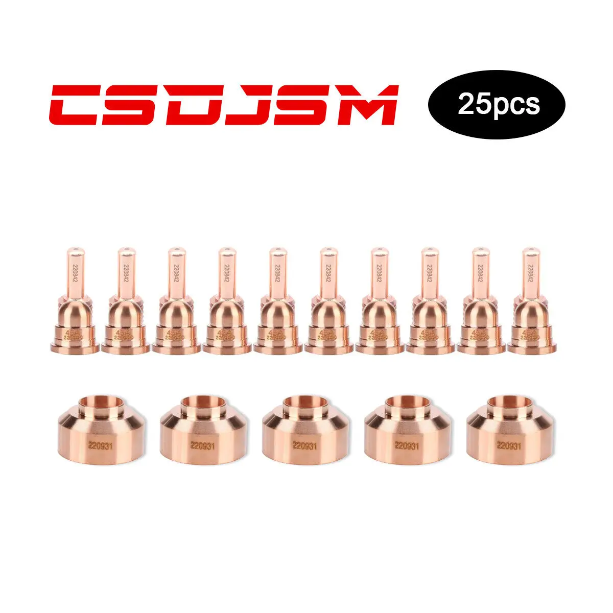 

25pcs 220930 220931 220842 Plasma Electrode Nozzle Shield Cap For PMX 45/65/85/105,CSDJSM