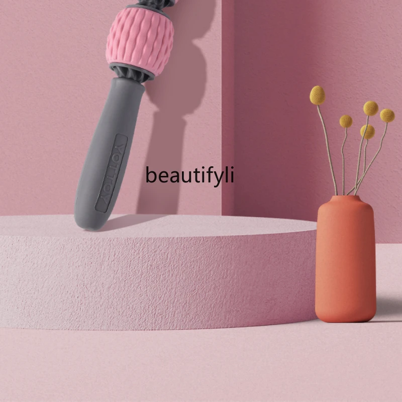 

hj Yoga Wolf Tooth Massage Stick Fitness Muscle-Relaxing Tool Calf Slimming Roller Sports Equipment