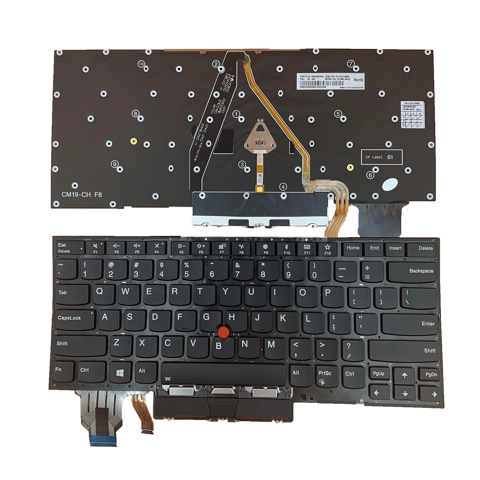 

NEW English Keyboard for Lenovo Thinkpad X1C 8TH FOR IBM X1 CARBON 2020 US Laptop keyboard with Backlight