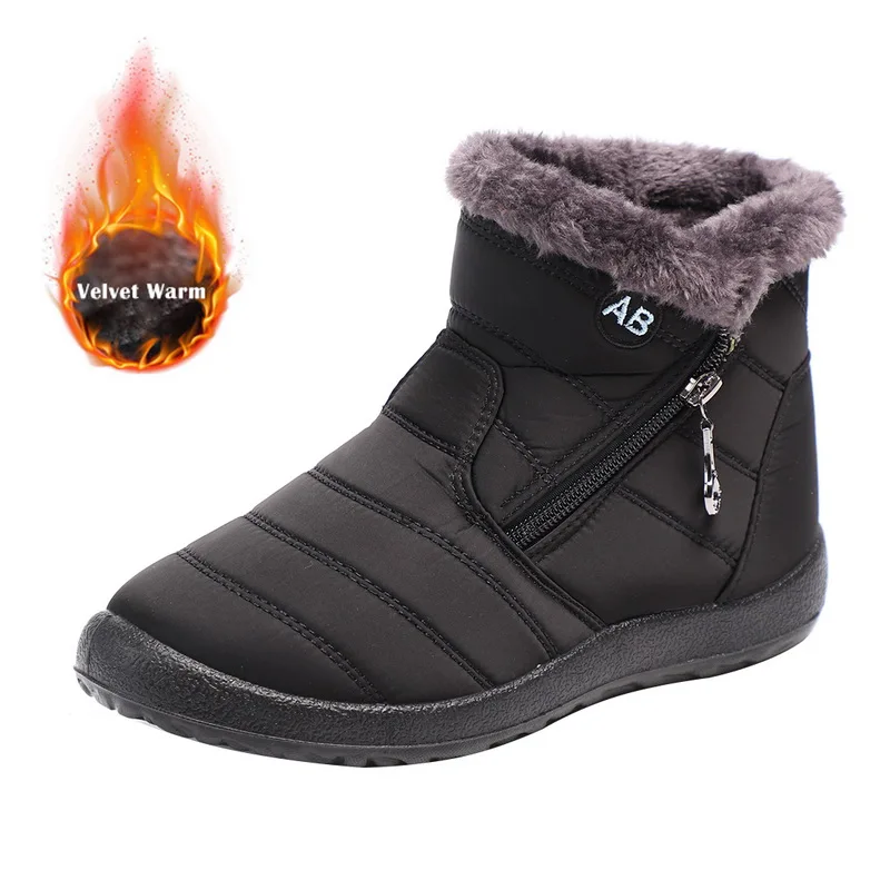 

Женские ботинки, новинка 2022, модные водонепроницаемые зимние ботинки, женская зимняя обувь, Повседневные Легкие ботильоны, женские теплые з...