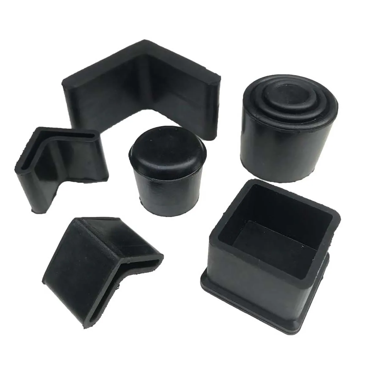 

1/5/10Pcs Natural Rubber Chair Table Feet Pipe Tubing End Cover Caps Floor Protection Pads 20X20 25X25 30X30 35X35 38X38mm