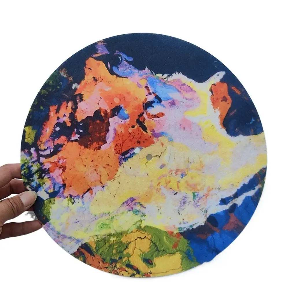 

1 Pc Anti-static Felt Turntable Platter Mat Sound Clearer Anti-Vibration Record Mat Professional Printing LP Slip Mat
