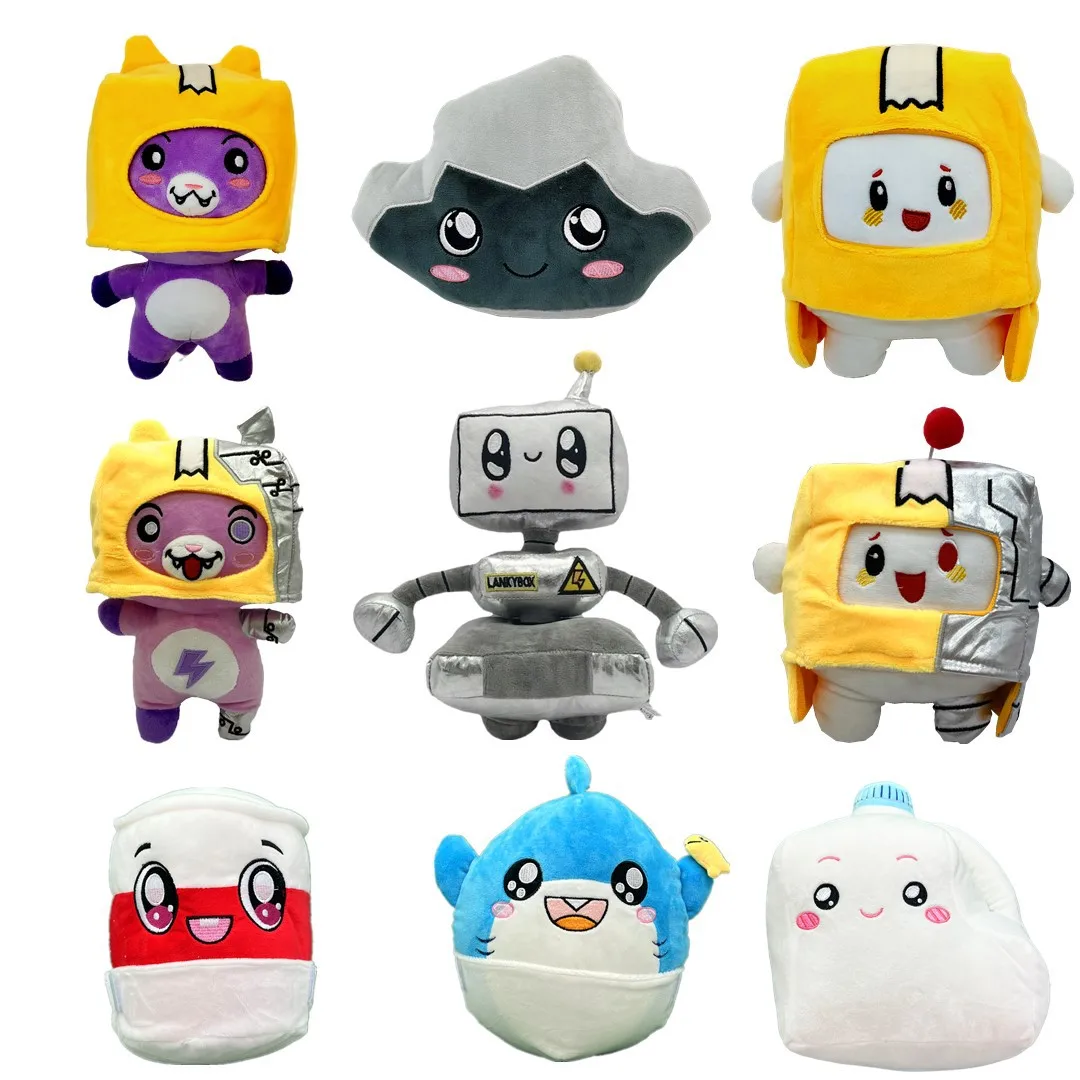 

Lankybox Plush Toys Space Shark Plush Pillow Kawaii Robot Plush Toys for Kids Boys Girls Birthday Children Christmas Gifts