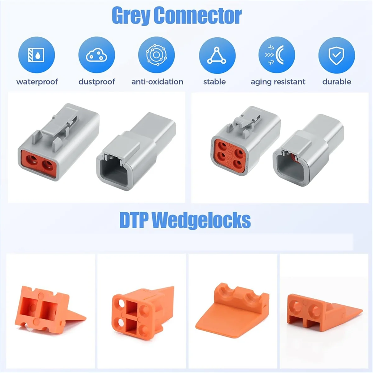 Комплект разъемов Deutsch DTP 4-контактные автомобильные водонепроницаемые разъемы 6