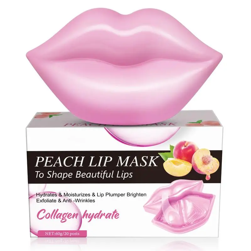 

Lip Patches Skin Care 20 Pieces Peach Lip Patches Collagen Lip Pads Great For Moisturizing Remove Dead Skin Anti Chapped And