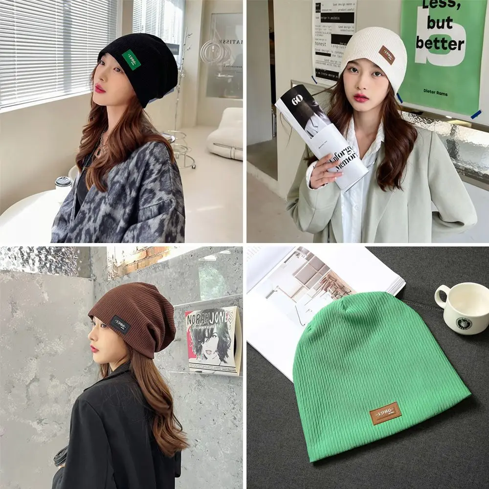 

High Quality New Solid Cute Ladies Casual Cap Female Beanie Caps Warmer Bonnet Autumn Beanies Winter Spring Hats