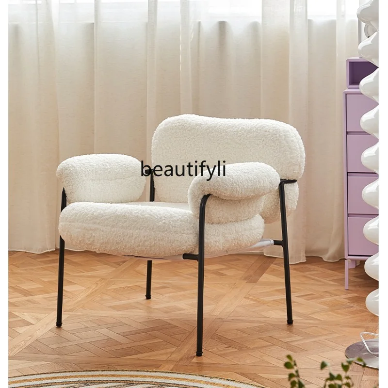 

Бархатный Одноместный стул в скандинавском стиле с петлей, современное простое дизайнерское Роскошное кресло для спальни, стулья, мебель д...