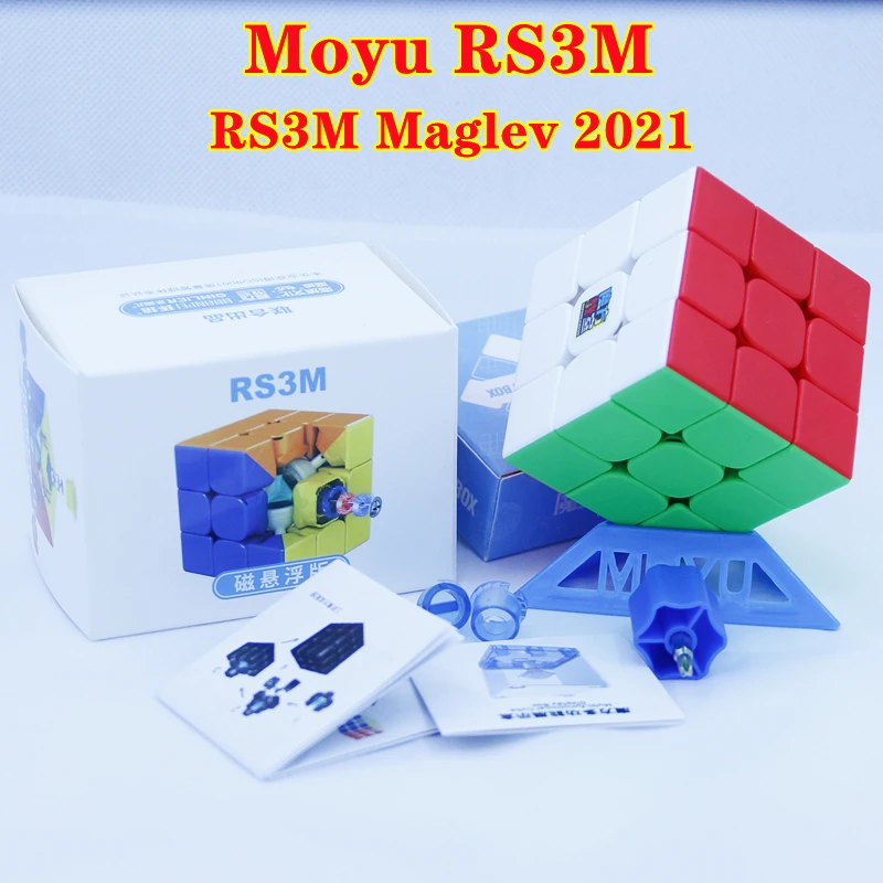 Магнитный кубик Moyu RS3M maglion 2021 3x3x3 Магический RS3 M без наклеек магнит rs3m 2020 3x3