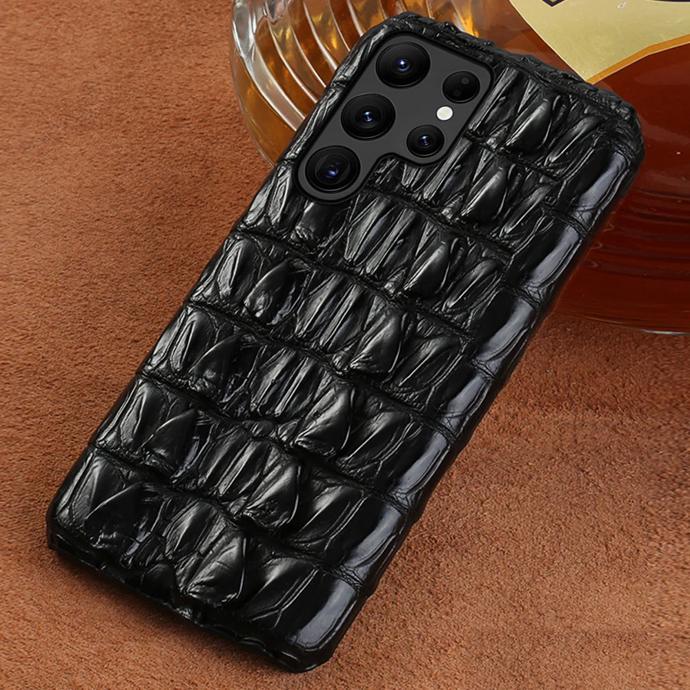 Genuine Crocodile Leather Case for Samsung Galaxy S23 S21 S22 Ultra S20 FE S10 S23 Plus Note 20 10 A53 5G A54 A51 A52 A52S A34