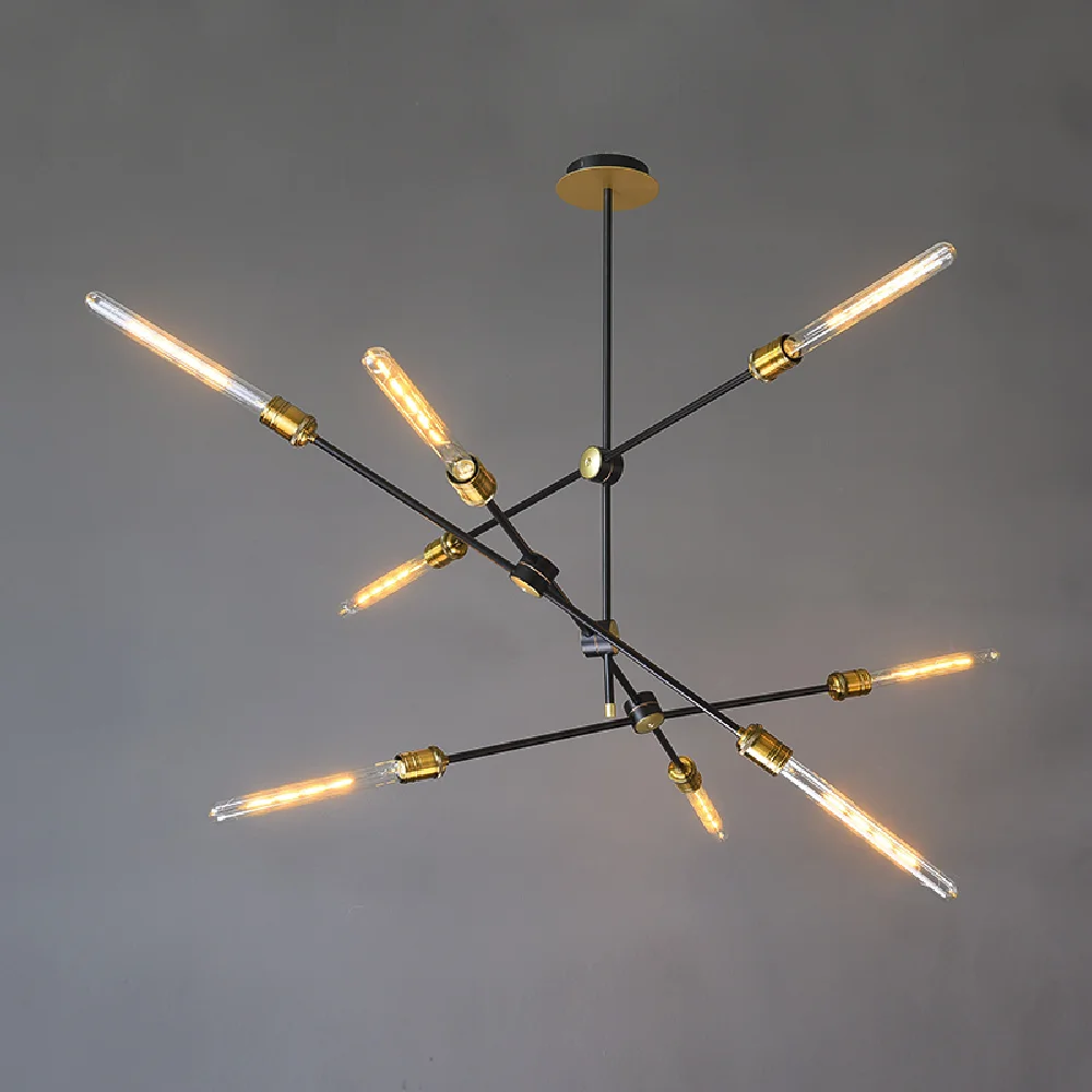 

American Retro Chandeliers Simple Living Room Nordic Villas Led Hanging Lights Modern Bar Coffee Restaurant Industrial Fixtures