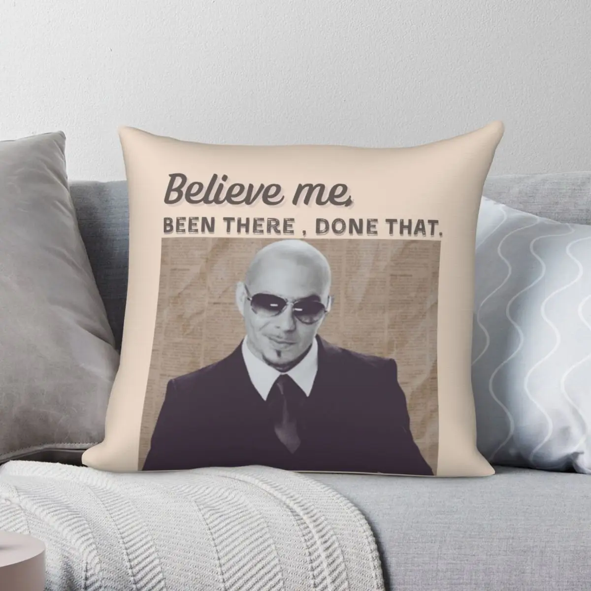 

Наволочка Mr.Worldwide Believe Me из полиэстера и льна