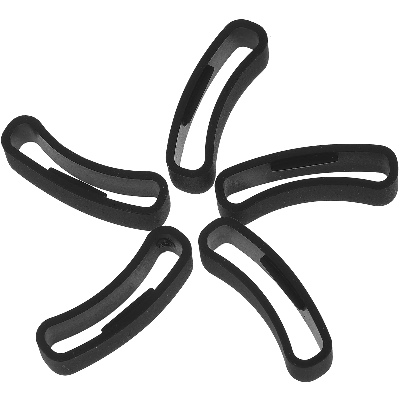 

5 Pcs Anti-Fall Buckle Ring Watch Band Smart Bracelet Intelligent 2.8x0.7 Cm Black