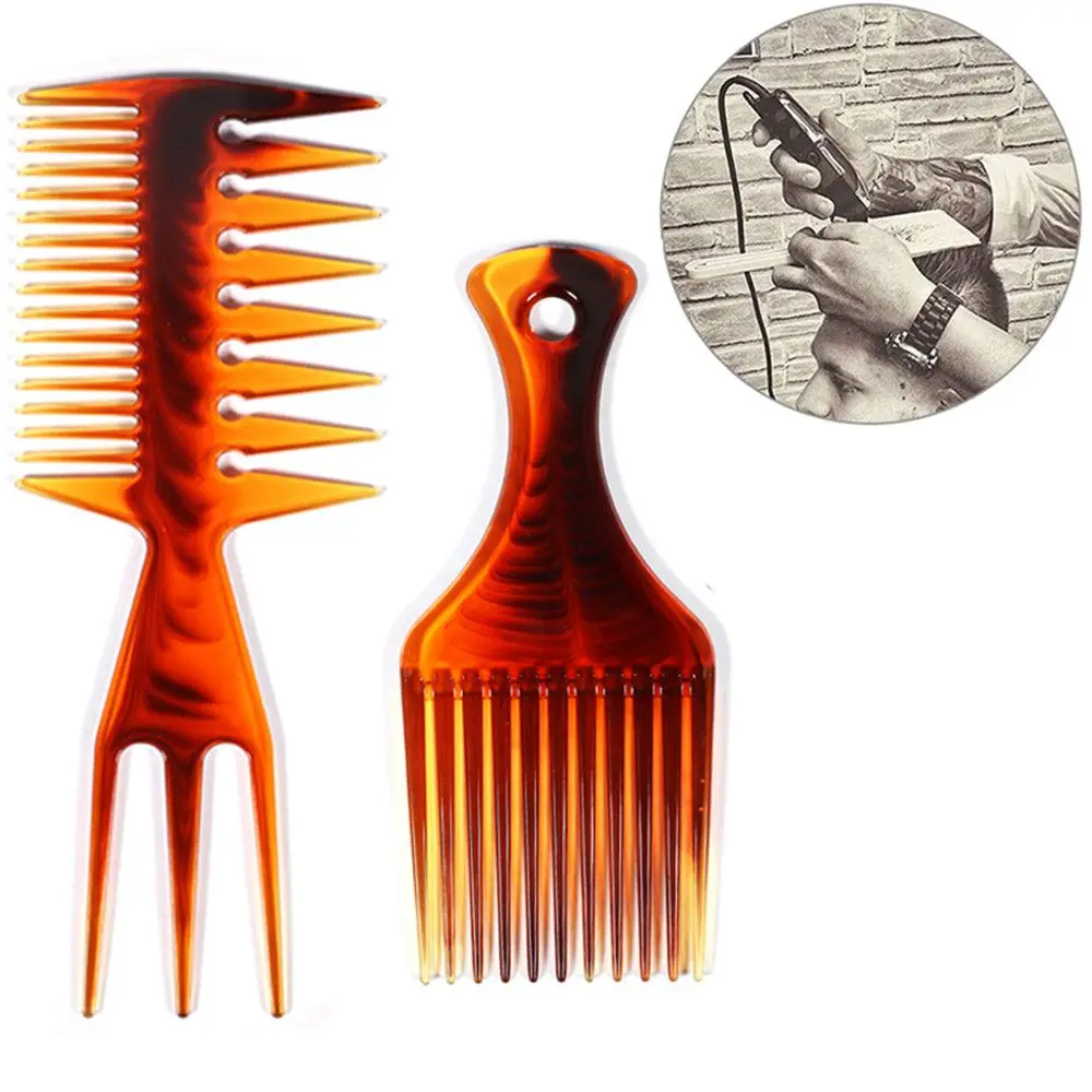 

Hot Fashion Wide Teeth Hairbrush Fork Comb Men Beard Hairdressing Brush Barber Shop Styling Tool Afro Hairstyle Salon Accessory