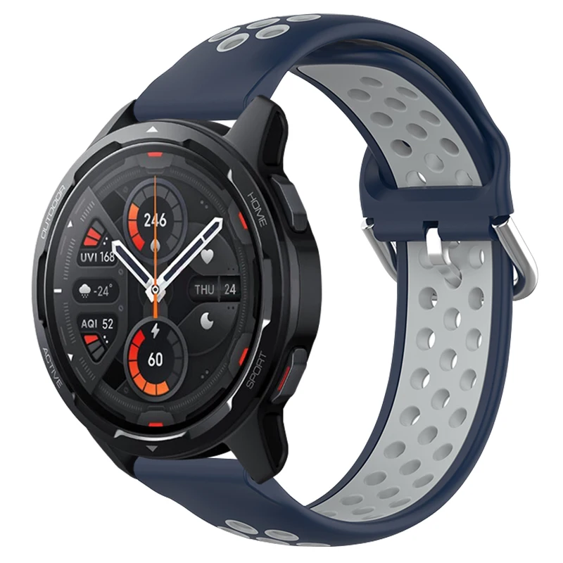 Силиконовый ремешок для Xiaomi Mi Watch S1 Active Global Ver. Умный Браслет разных цветов 22 мм