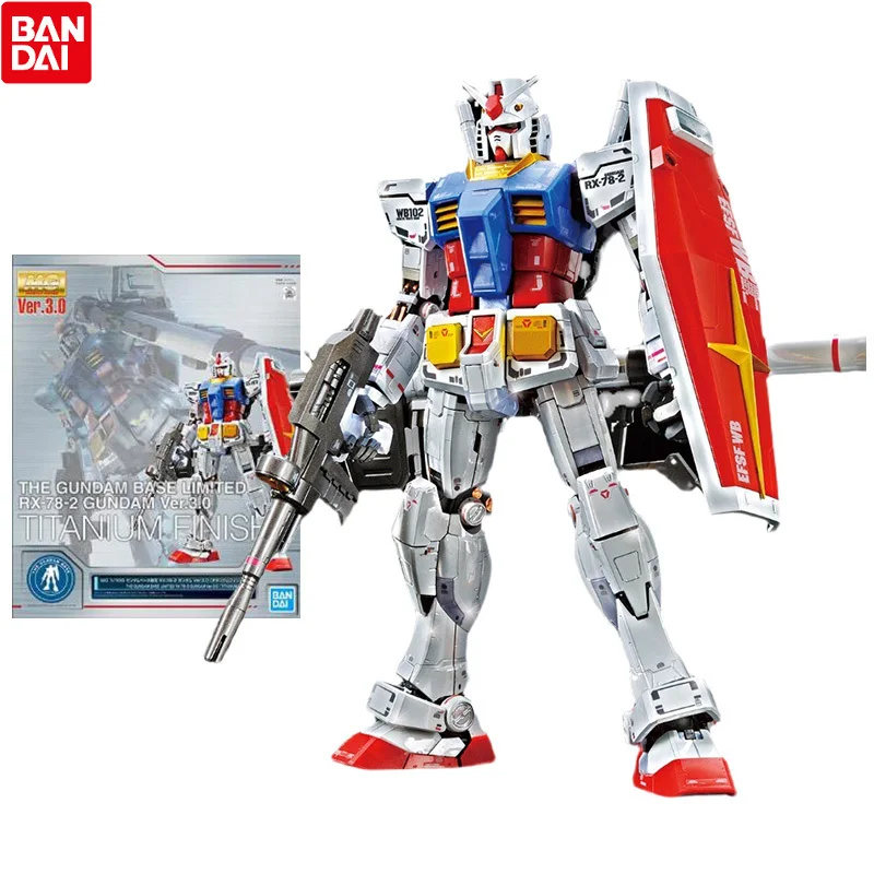 

Набор моделей Bandai Gundam, аниме фигурка MG RX-78-2 Gundam Ver 3, модель Gunpla с титановой отделкой, аниме фигурка, игрушки для детей